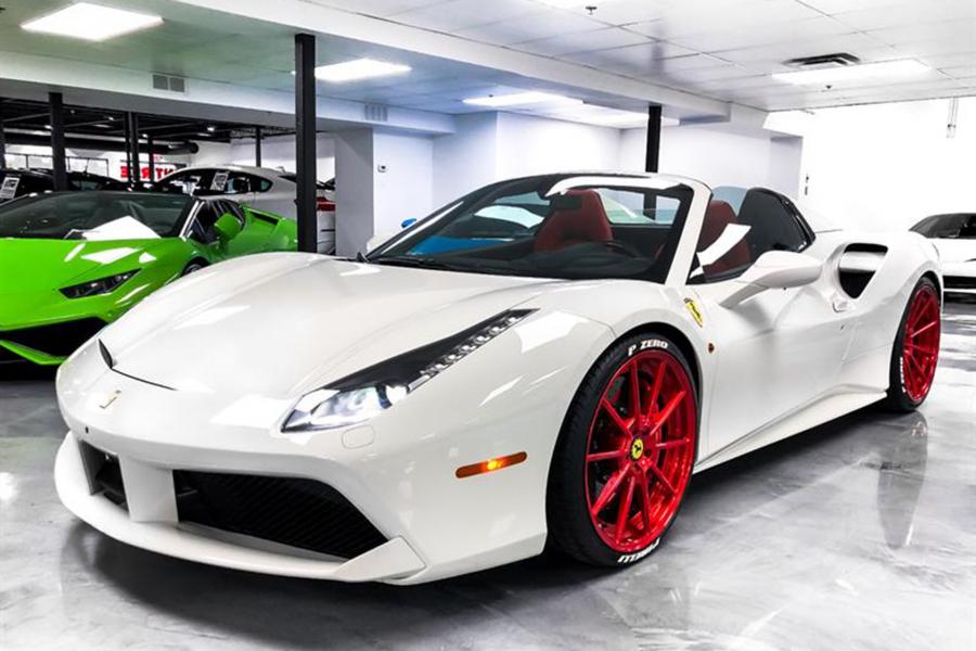  Ferrari 488 Spider on Red Forgiato Wheels (TEC 2.4) 2019 года  (фото 1 из 3)